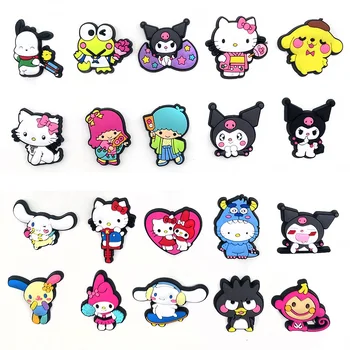 1 бр. Дизайнерски Окачване Sanrio Croc за Обувки Hello Kitty Melody Kuromi, закачалки за Обувки Croc, Аксесоари за Класически Сабо, Подарък за Деца, Топла Разпродажба