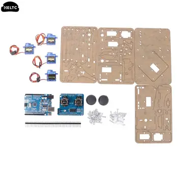 1Set Acrylic SG90 4 DOF В Събирането на Акрилна Механична Ръка Робот Манипулатор Claw За Обучение САМ Kit Robot Smart Remote Toys
