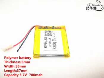 2 бр./лот 3,7 На 700 mah 503537 Полимерна литиево-йонна акумулаторна батерия за DVR, GPS, mp3, mp4