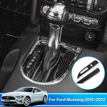 2 елемента за Декорация на капака на централната конзола на автомобила, Интериорен Автоаксессуар за Ford Mustang 2015 2016 2017 2018 2019 2020 2021 2022