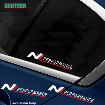 2x стикер на прозореца на колата N performance за Hyundai tucson кона sonata Genesis Solaris veloster i10 i30, i20 i40 i35