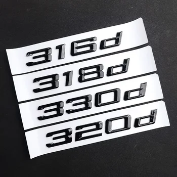 3d ABS Черни Букви В Багажника на Колата 316d 318d 320d 325d 330d 335d 340d Емблемата на Стикер С Лого на марката За BMW E46 E90 F30 F31 G20 Аксесоари