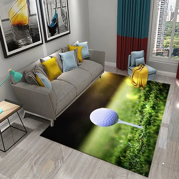 3D килим игрища с топката, подложки със спортен дизайн за спални, хол, модерен подложка за пода, мек килим за кухнята, банята, нескользящие подложки