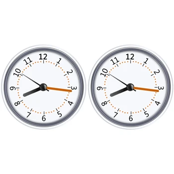 ABSF 4X Мини-часовници за душата, Водоустойчивост IP24 Стенен часовник, часовници за баня с вендузата, Акрилни часовници с вендузата за лице