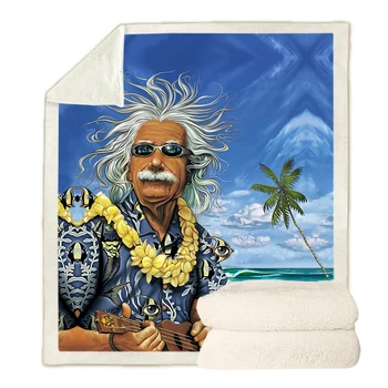 CLOOCL Модни Одеяла За Почивка на Плажа в Хавай С 3D Принтом, Наметала за Легла, Двуслойни Одеяла с Дрямка, Директен Доставка