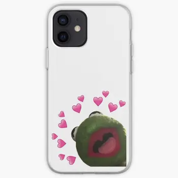 Kermit Сърце Meme Iphone Tough Case Калъф за телефон, Адаптивни за iPhone 6 6S 7 8 Plus X XR XS Max 11 12 13 14 Pro Mini Max