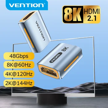 Vention 8K HDMI Продължавам 4K, HDMI, Жак-Изход 8K60Hz HDMI 2.1 Съединител-удължителен кабел за PS4 HDTV Roku Stick PC