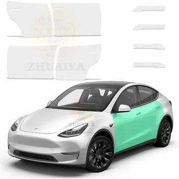 ZHUAIYA Предварително Вырезанная Защитно Фолио За Автомобилната Боя с Дебелина от 7,5 мм, Прозрачен Сутиен, Комплект Стикери PPF за Tesla Model 3 2020 2021 2022 2023