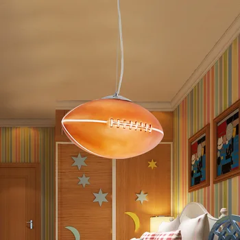 Баскетболно led лампа за детска стая, Подвесная лампа за спалня с креативен дизайн за момчета, Темата за практикуване на ръгби в детската градина, осветителни Тела за дома
