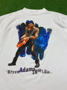 Бяла тениска на Брайън Адамс, подарък за семейството, памук, Всички размери