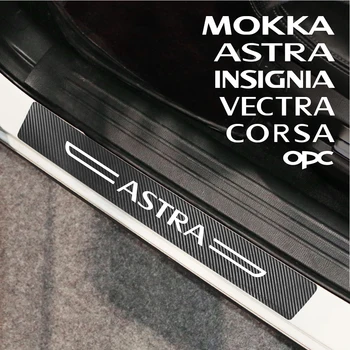 За OPEL Astra, Corsa, Insignia Mokka Vectra OPC 4ШТ Етикети На Праговете на Колата е От Въглеродни Влакна Стикер Аксесоари За Полагане на Автомобили Украса