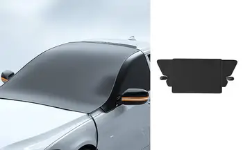 Заснежени Одеяло На Предното Стъкло На Автомобил Сгъсти Сгъваем Снежна Блокиращите На Предното Стъкло Със Странични Огледални Капаци Външни Автомобилни Аксесоари За Suv