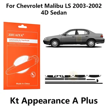 Защита на Ръбове врати ZHUAIYA Защитно фолио за чаши, каси за врати дръжки TPU PPF за Chevrolet Malibu Classic 2005-2004 4D Седан