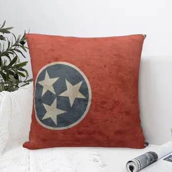 Калъфка за възглавница с флага на щата Тенеси, черна калъфка за възглавници, аксесоари за дома