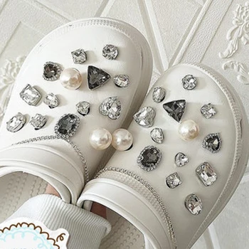 Ключодържатели за обувки Crocs, направи си сам, Оцветени Диамантени катарами за обувки, украси за обувки Croc, Аксесоари за шармов, Подарък за детски партита