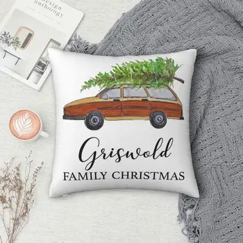 Коледна ваканция Калъфка Griswold от полиестер, калъфка за възглавници, удобна възглавница, използвани декоративни възглавници за дивана