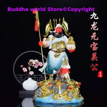 Компания за продажба на стоки за дома в югоизточна Азия High-grade wealth God RED FACE 9 Dragons НА ГОНГ НА ЕР E Късмет нефритовая позлатена статуетка