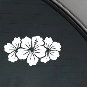 Лотосов цвят Хибискус Етикети в Прозореца на купето, за да Автостайлинга, Светлоотразителни стикери, Декорация аксесоари