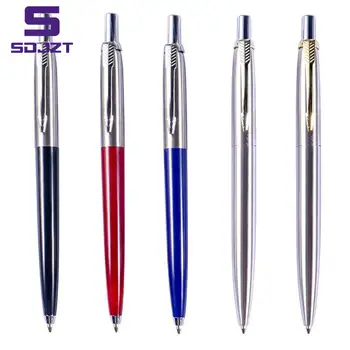 Луксозна метална химикалка химикалка от неръждаема стомана, цветна дръжка за печат, химикалка химикалка за подпис, канцеларски материали, Новост