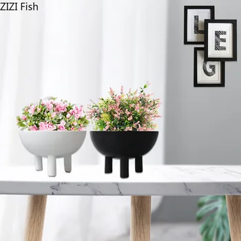 Минималистичная Полусферичен ваза от смола, за украса на масата, саксии за растения, Декоративна композиция от цветя, вази, Високи саксии за Цветя