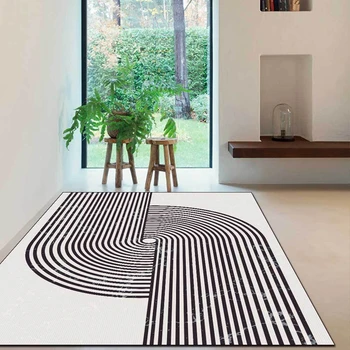 Модерен килим в изчистен стил, Реколта мраморни подложки за домашен интериор с геометрични линии, Нощни нескользящий врата на мат за кухни, спални