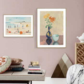 Модерният домашен интериор, реалистична картина с маслени бои от съвременния начин на живот, монтиране на изкуството, платно, плакат и печатна боядисване, декоративни снимки