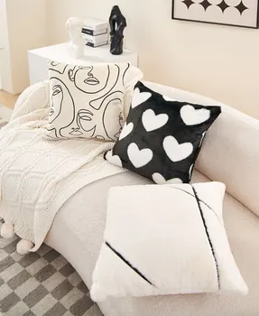 Модни възглавница cool sweet design pillow /almofadas case teen, модерен калъф за възглавници на облегалката на седалката във формата на сърце 45 50, декоративна калъфка за възглавница