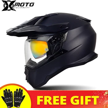 Мотоциклет шлем Moto Дишаща Бинокъла S-3XL, сгъваеми защитни каски за скоростно спускане, Професионална каска за мотокрос, Полнолицевой Casco