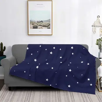 Мультяшное Флисовое одеяло от Звездното небе, одеяла със звездите за вашия офис, Супер Мека подложка за легло