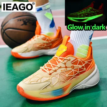 Мъжки баскетболни маратонки IEAGO Original Спайк, светещи в тъмното, женски нескользящие маратонки за бягане