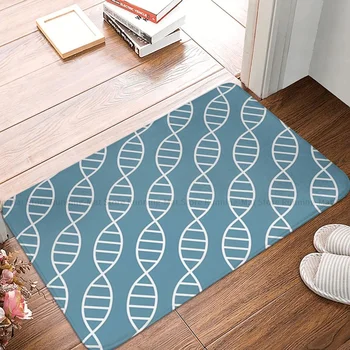 Нескользящий подложка за баня DNA Genetics Biotech Blue, кухненски килим за хол, добре дошли килим, Фланелевый модерен интериор