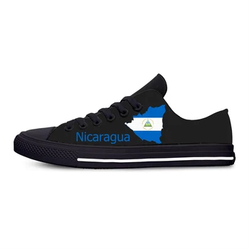 Никарагуа Ниски Маратонки Мъжки, Дамски и Юношеските Ежедневни Обувки Парусиновые Маратонки За Бягане С 3D Принтом Cosplay Дишаща Лека обувки