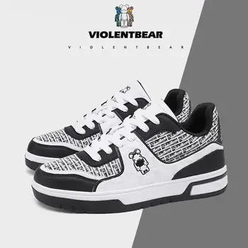 Обувки Violent Bear, лека луксозни мъжки обувки, модни дамски обувки, универсална модерни обувки за двойки, ежедневни обувки