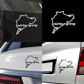 Оформление на автомобила Състезателна Път Нюрбургринг Креативни Модни Етикети В Прозореца Термоаппликации