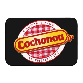 Персонализирана подложка с логото на Pig Cochonou, Противоскользящий подложка за баня, кухня, тераси, 40*60 см