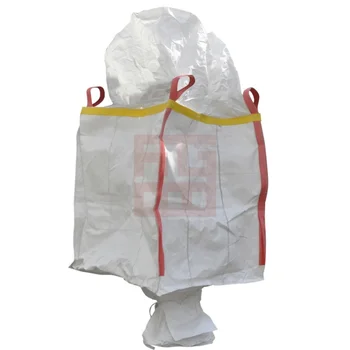 Подгонянный продукт 、 Директна доставка на фабрика евтина чанта fibc, 1 тон 1,5 тона 2 тона пластмасови гигантска чанта, бяла чанта, изработена от полипропилен за
