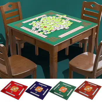 Подложка за mahjong с дебела ефект Mute 3D, силно водопоглъщаемост, Сложна бродерия, нескользящая квадратна кърпа за махджонг, подложка за покер масата, Хо
