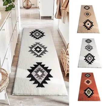 Подложка за пода с мека, противоплъзгаща подложка, етаж килим с модел под формата на диамант, Водопоглощающий килим в бохемски стил, домашен декор