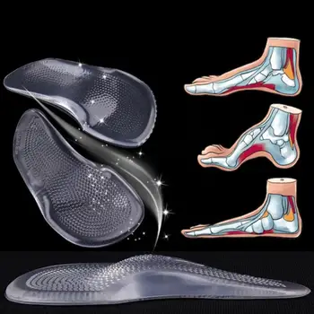 Популярни Мъжки Силиконов коректор плоскостопия 2022 година, Мек Коректор плоскостопия, Дишащи възглавнички за обувки, Стелки за поддръжка на свода на крака, Ортопедични вложки