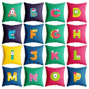 Потребителски калъфка с анимационни азбука, естетичен подарък за детска стая за сладък момичета и едно момче