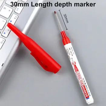 Практически Не выцветающий маркер с дълбок отвор, Быстросохнущий маркер с дълга глава, лъскав инструмент за писане, измервателен инструмент