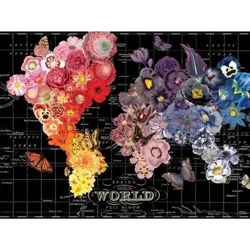 Пролетно Карта на света Художествена Мозайка и Боядисани боядисани стени 5D Сам Paint Пълна Сверловка Златар Бродерия на кръстат бод Скандинавски Абстрактна Диамантена Бродерия