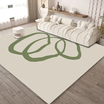 Прост килим за хол, зелен диван в стил Mori Ins, възглавница за журнального маса, домашен лесен пътен килим за възрастни хора