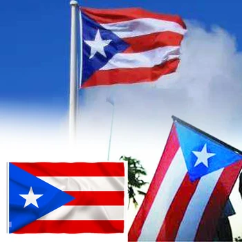 Пуерто Рико ФЛАГ ПУЕРТО Рико 90x150 см Полиэстеровые декоративни знамена и банери С принтом на националния флаг на 2 страни