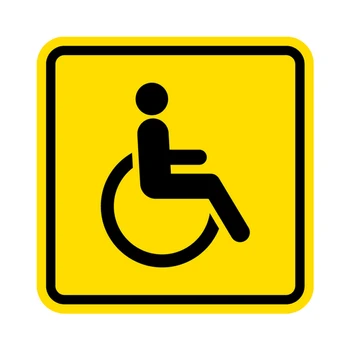 Различни Размери Знак на лицата с Увреждания на Самозалепващи Стикер Автомобили Стикер Водоустойчив Кола Декори Броня на Задното Стъкло