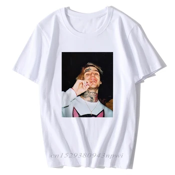 Рапърът Lil Пийп Тениска на Рап, Емо Trap Хип-Хоп Lil Пийп Готина Тениска С Графичен принтом Harajuku Мъжка Тениска Camisetas Hombre