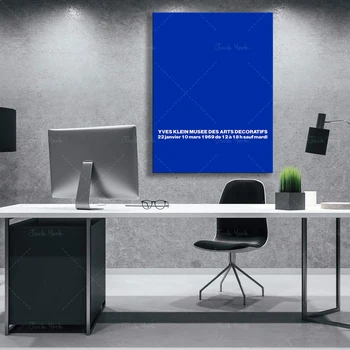Син плакат Yves Klein International Klein | монохромен панаирен плакат
