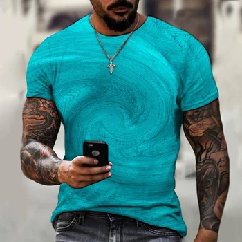Стилни ежедневни мъжки тениски с 3D принтом