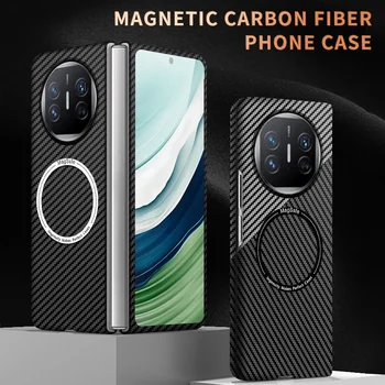 Структура от въглеродни влакна Без рамка за Magsafe Магнитен калъф за безжично зареждане на Huawei Капитан X5 устойчив на удари калъф