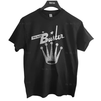 Тениска Prince Buster със сито печат, риза с къс ръкав, памук топ Оверсайз